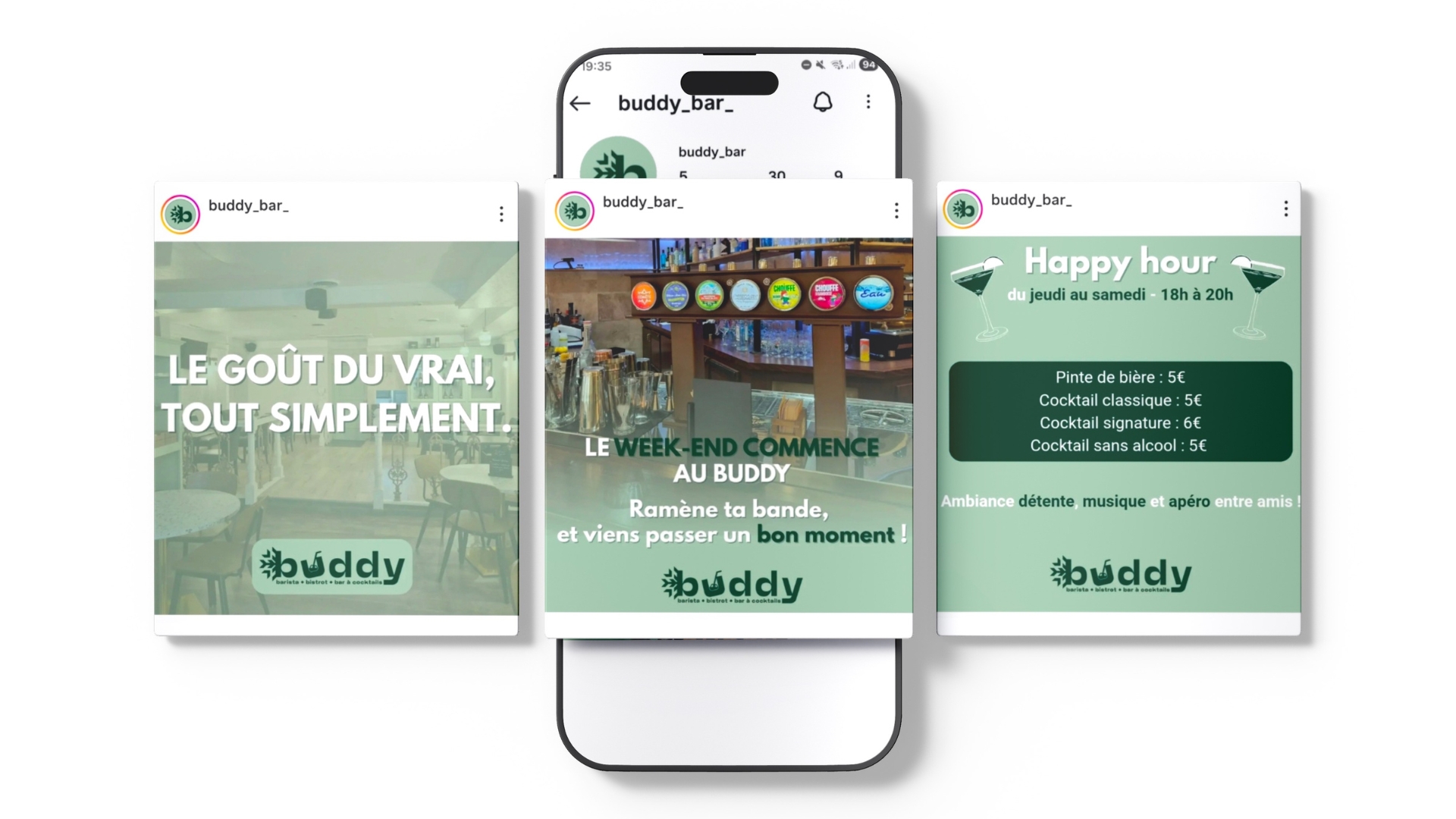 Gestion réseaux sociaux Buddy Bar